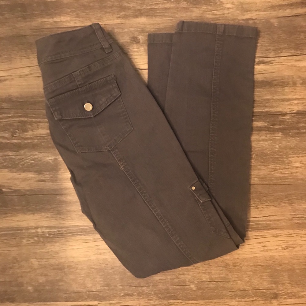 🌼3/$30🌼 WHBM Blanc Slate Gray Cargo Jeans Size 4